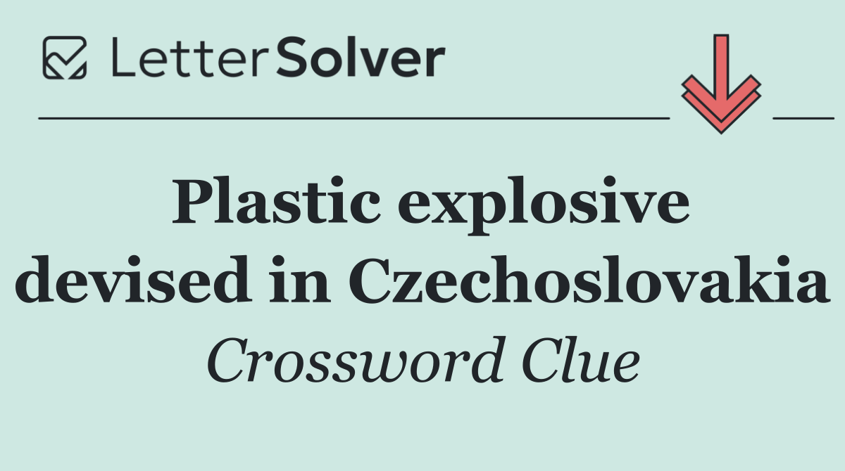 Plastic explosive devised in Czechoslovakia