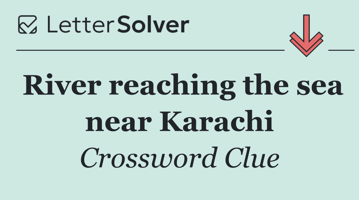 River reaching the sea near Karachi