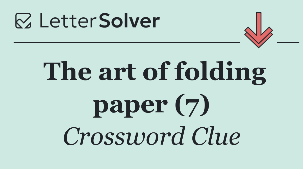 The art of folding paper (7)