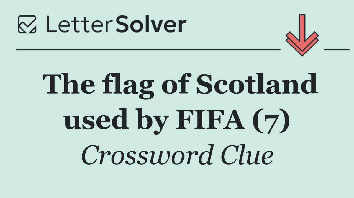 The flag of Scotland used by FIFA (7)