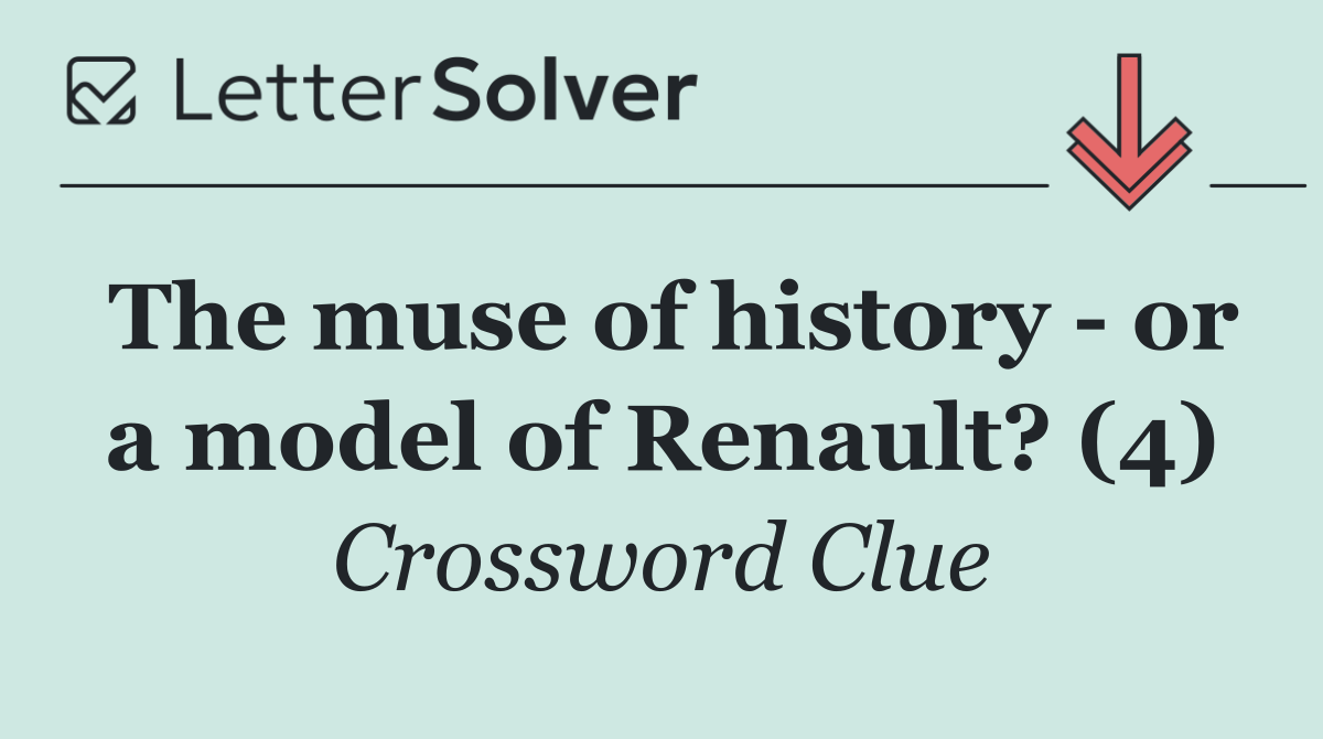 The muse of history   or a model of Renault? (4)