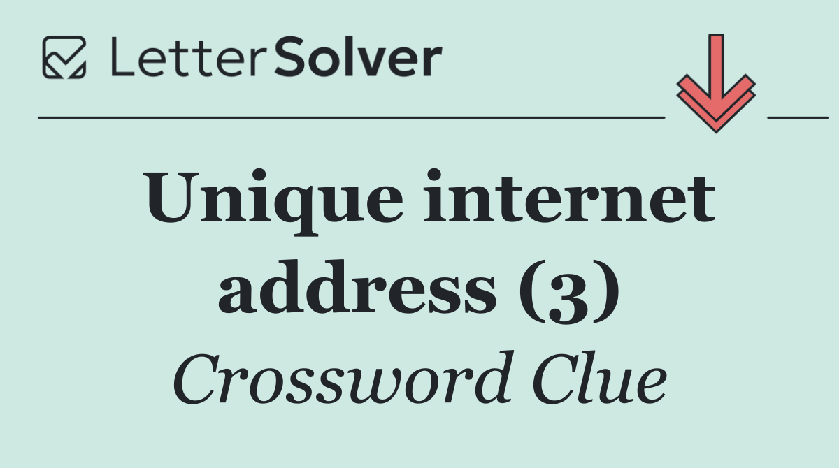 Unique internet address (3)