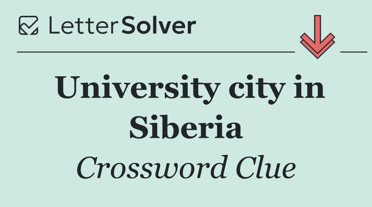 University city in Siberia