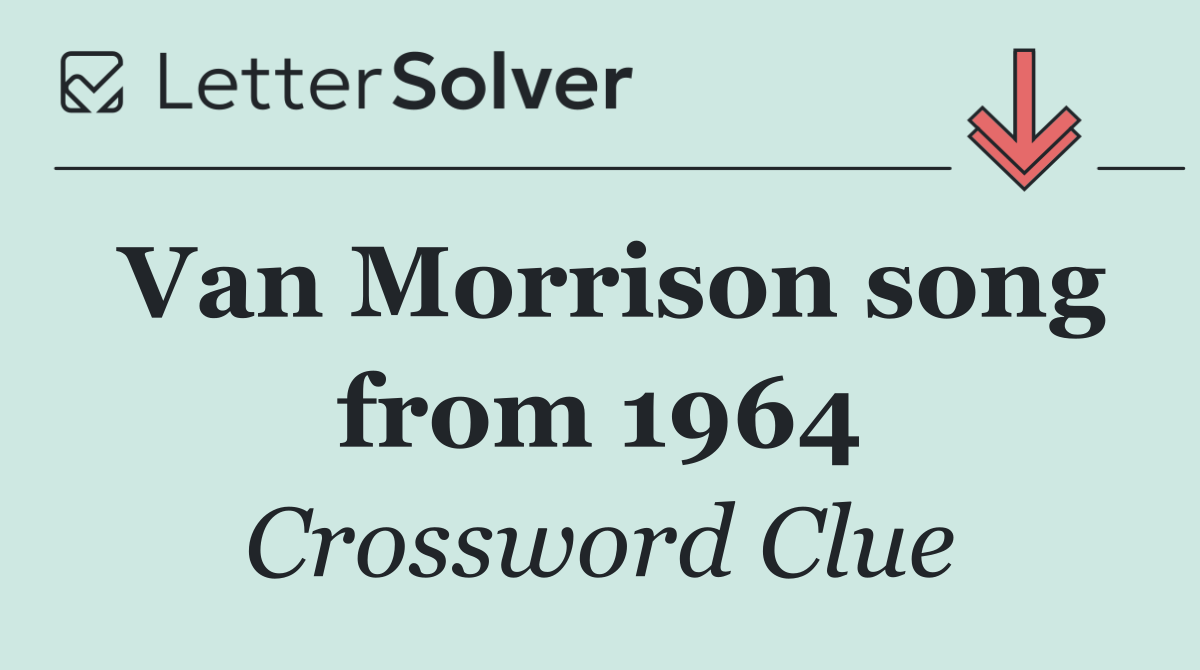 Van Morrison song from 1964
