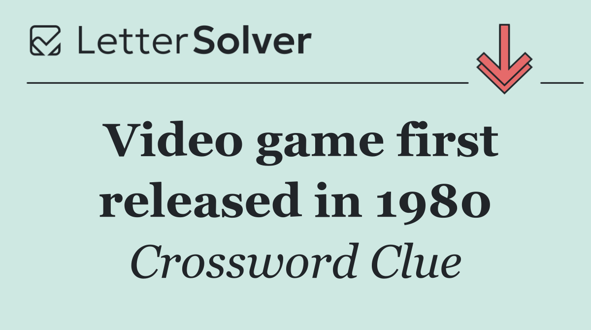 Video game first released in 1980