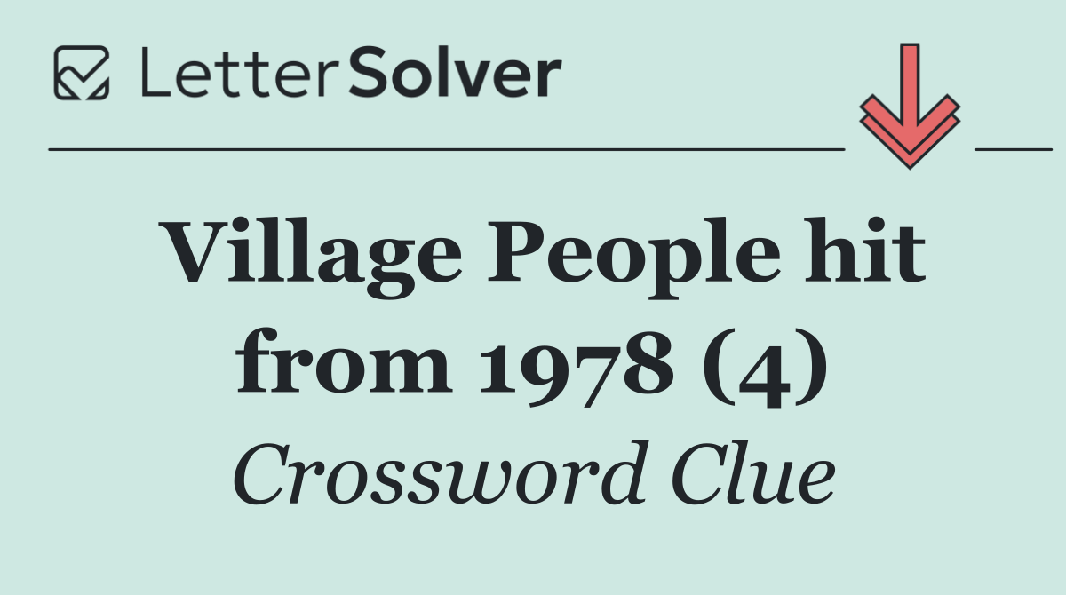 Village People hit from 1978 (4)