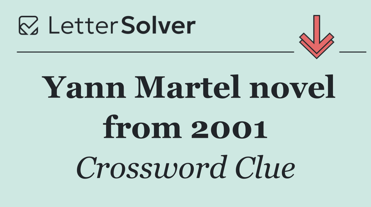 Yann Martel novel from 2001