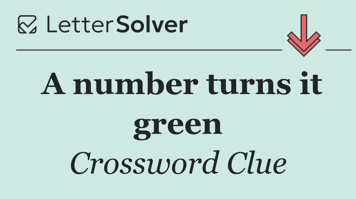 A number turns it green