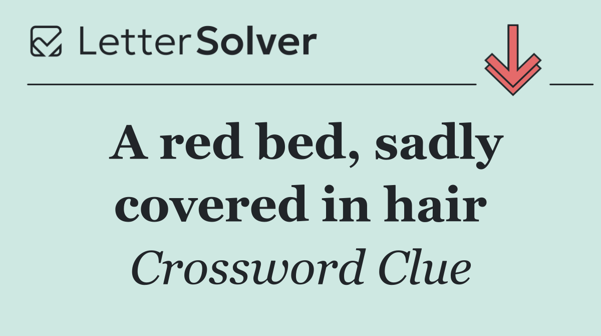 A red bed, sadly covered in hair