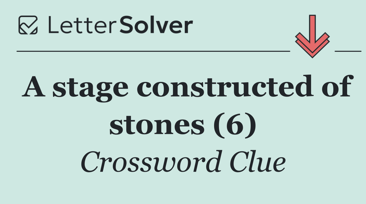 A stage constructed of stones (6)