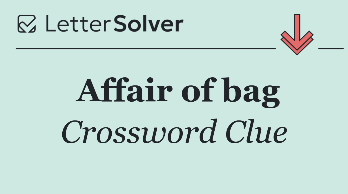 Affair of bag