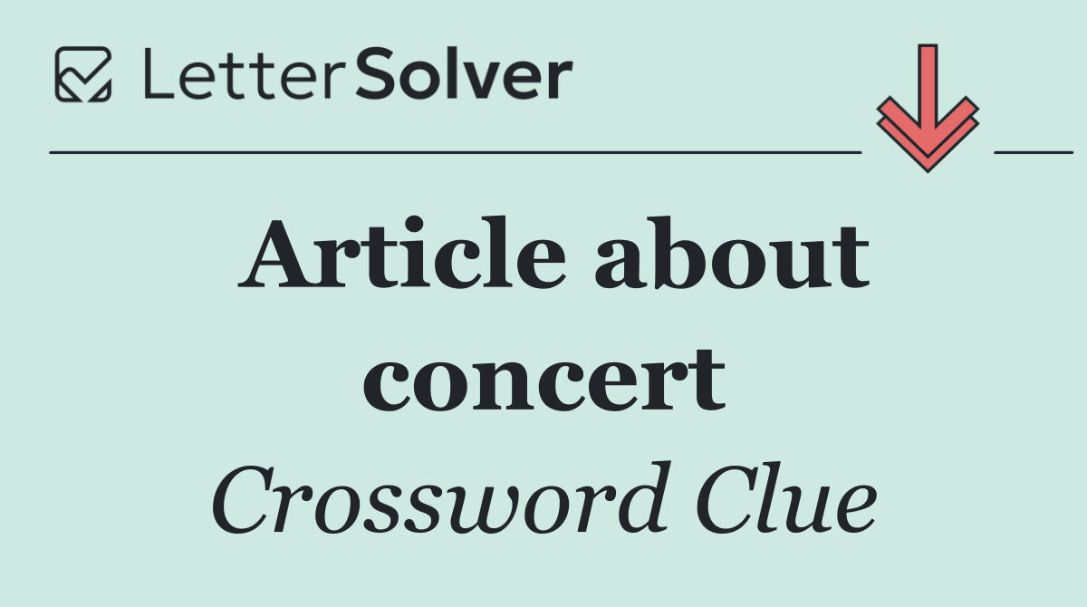 Article about concert