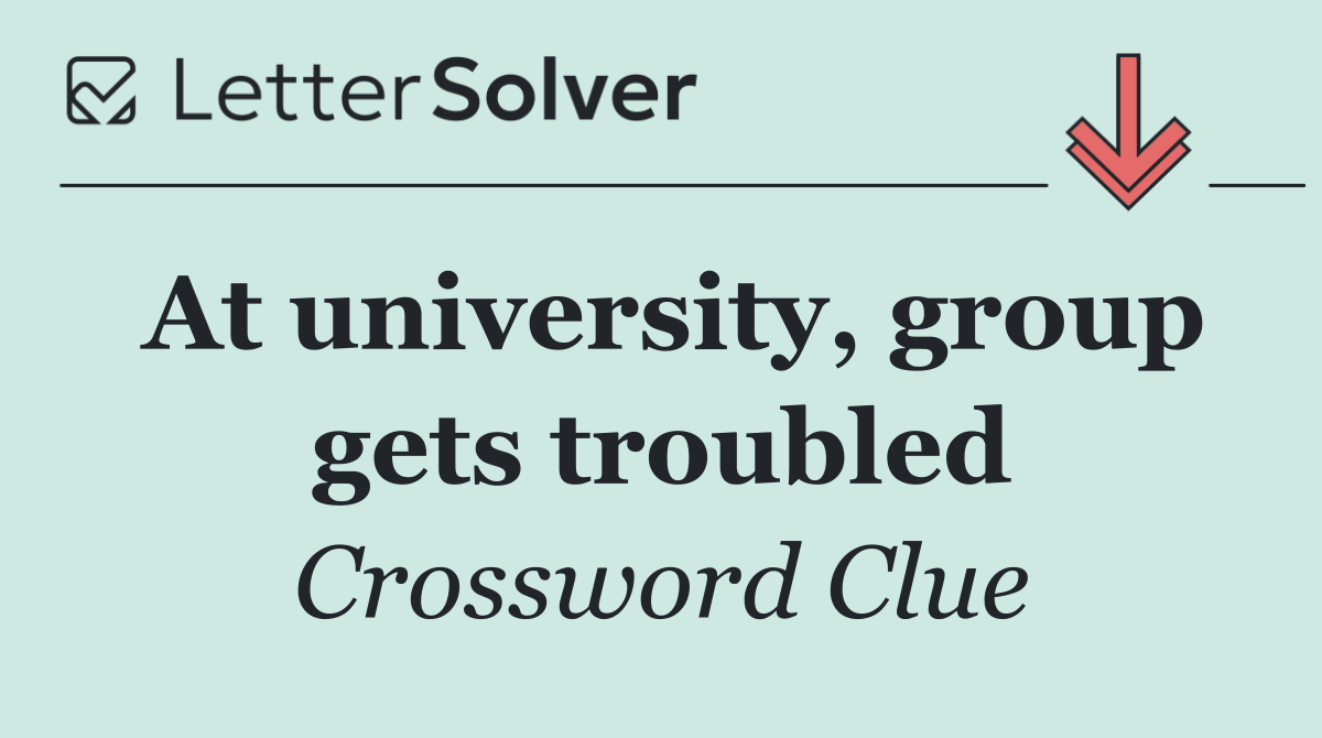 At university, group gets troubled