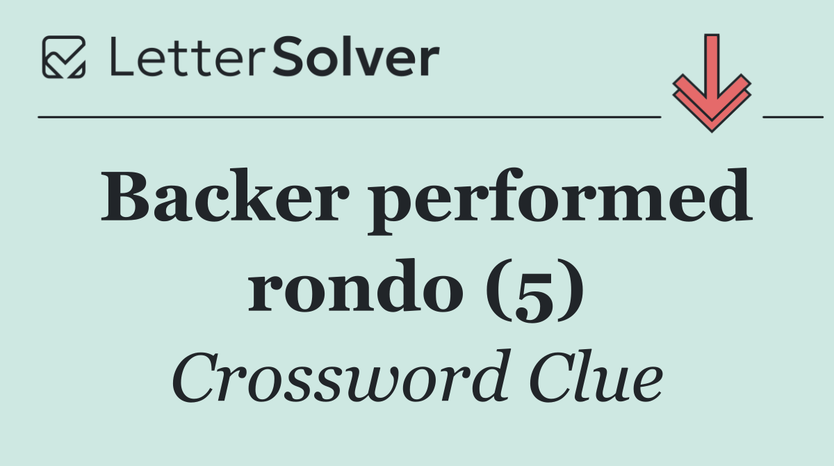 Backer performed rondo (5)
