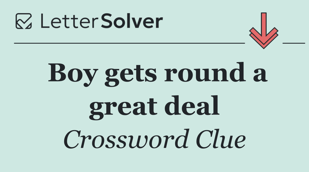 Boy gets round a great deal