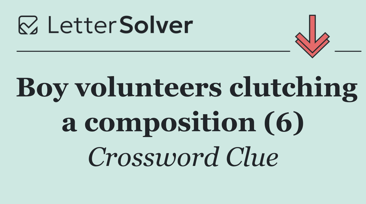 Boy volunteers clutching a composition (6)