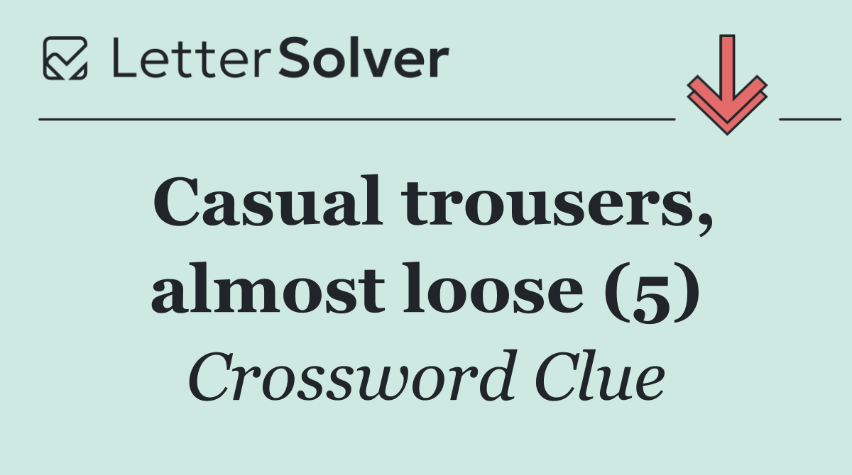 Casual trousers, almost loose (5)