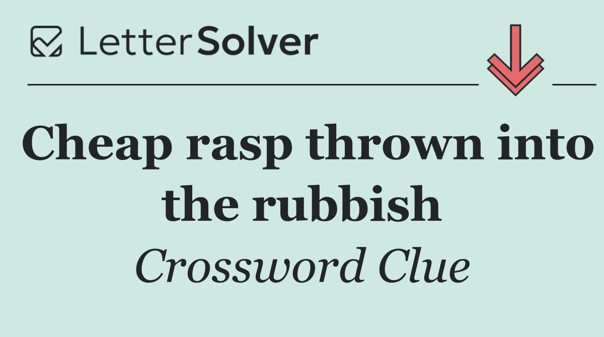 Cheap rasp thrown into the rubbish