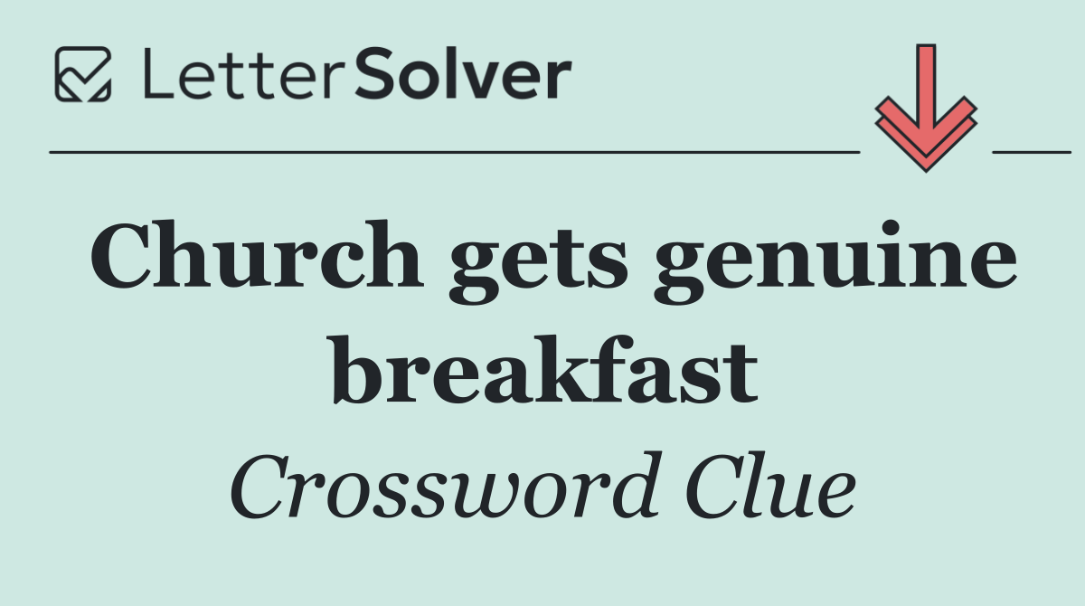 Church gets genuine breakfast
