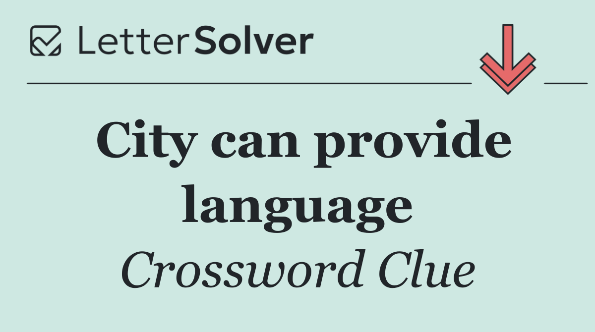 City can provide language