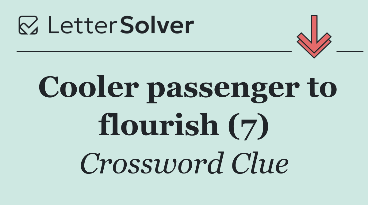 Cooler passenger to flourish (7)