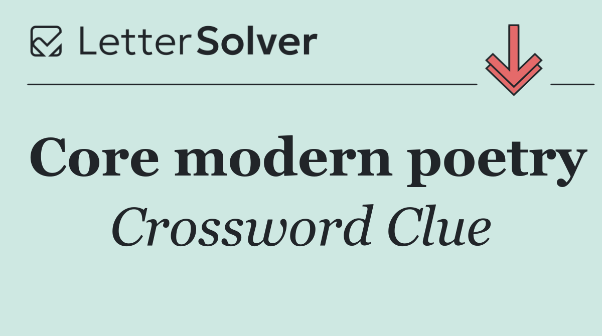 Core modern poetry