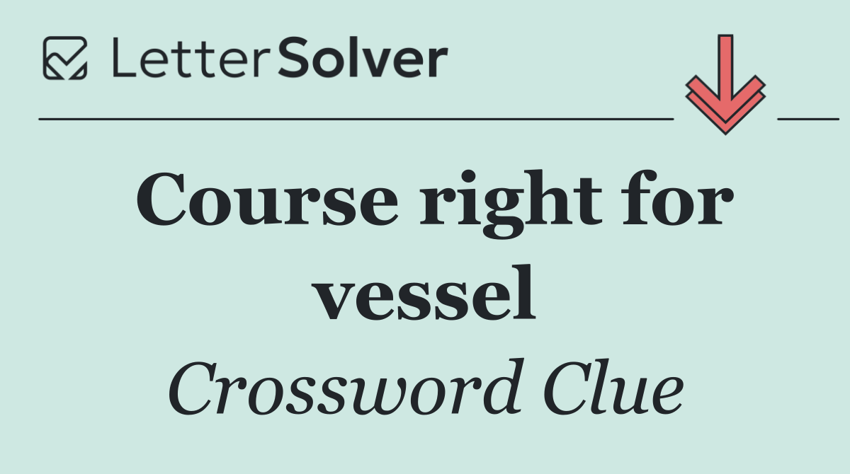 Course right for vessel