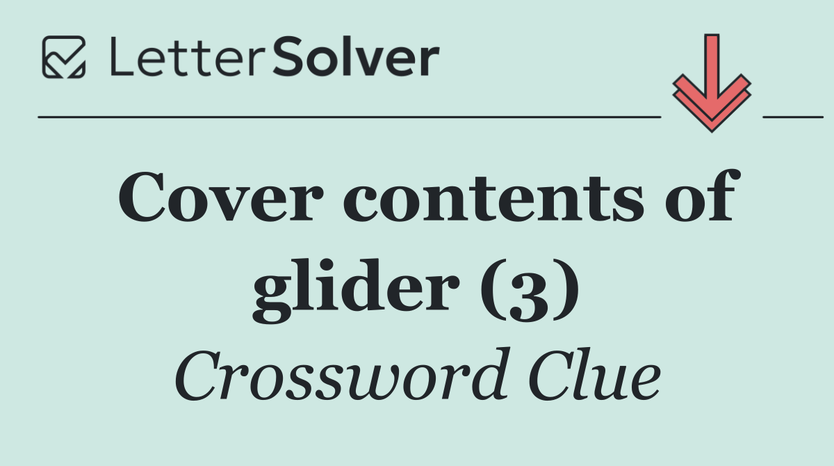 Cover contents of glider (3)