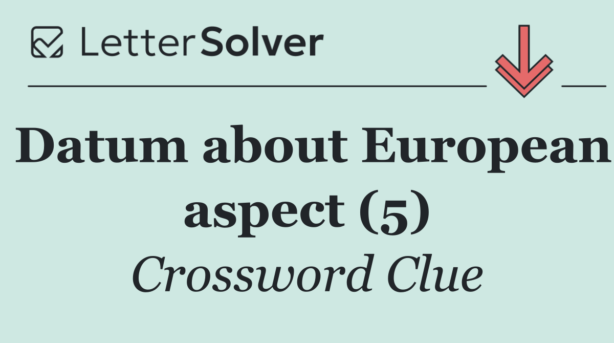Datum about European aspect (5)