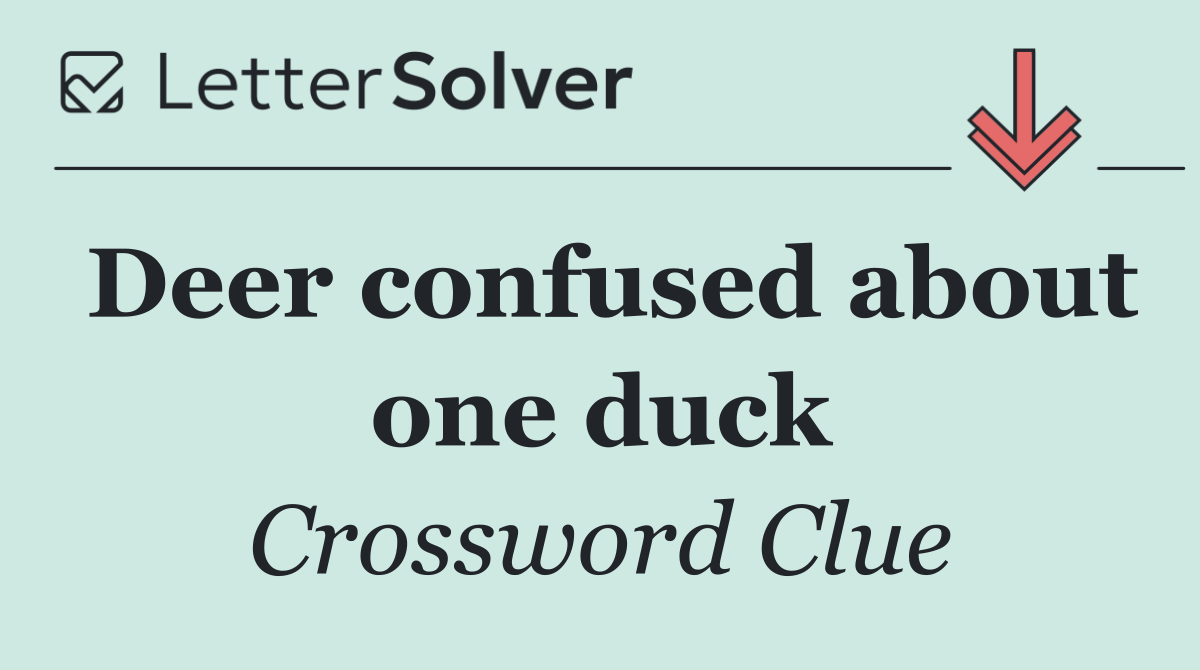 Deer confused about one duck