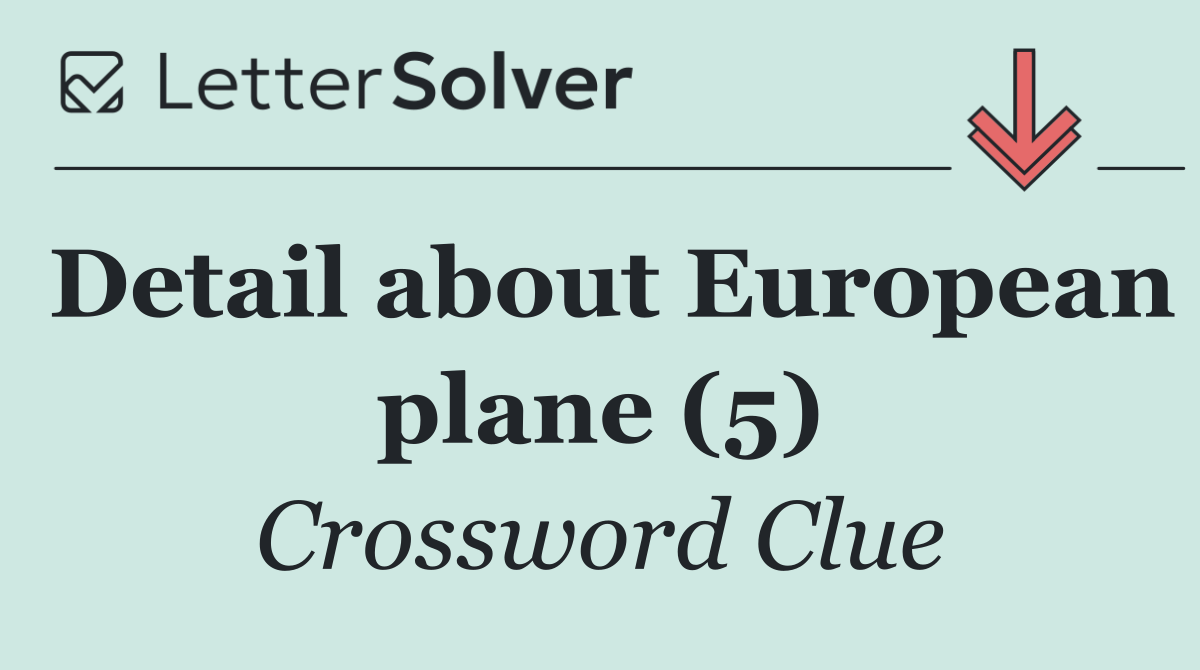 Detail about European plane (5)