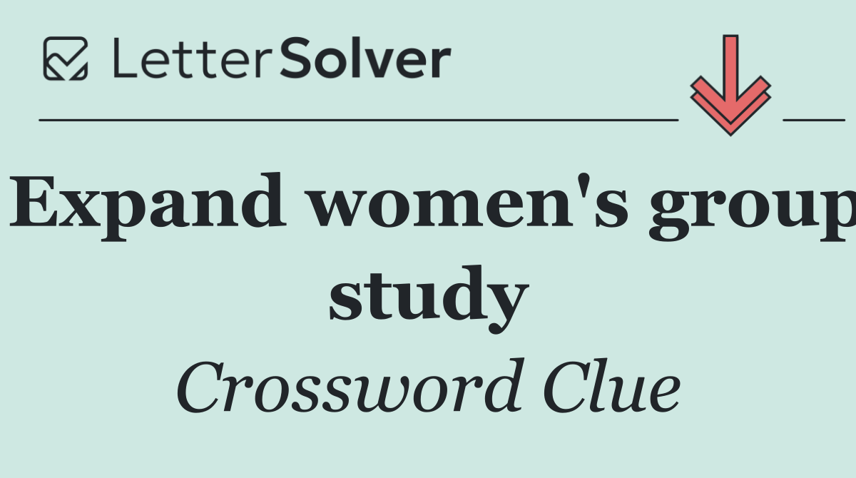 Expand women's group study