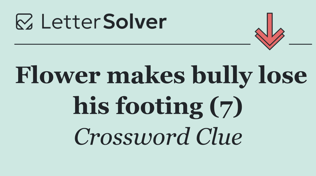 Flower makes bully lose his footing (7)