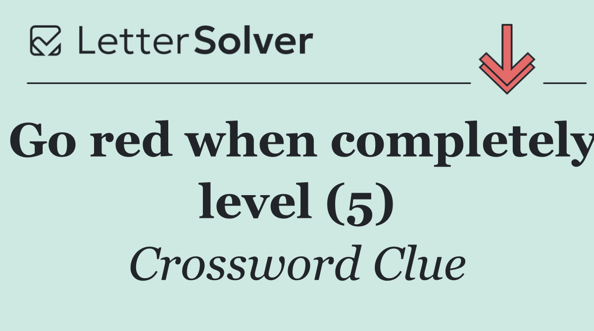 Go red when completely level (5)