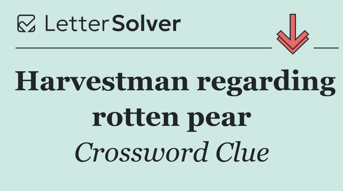 Harvestman regarding rotten pear