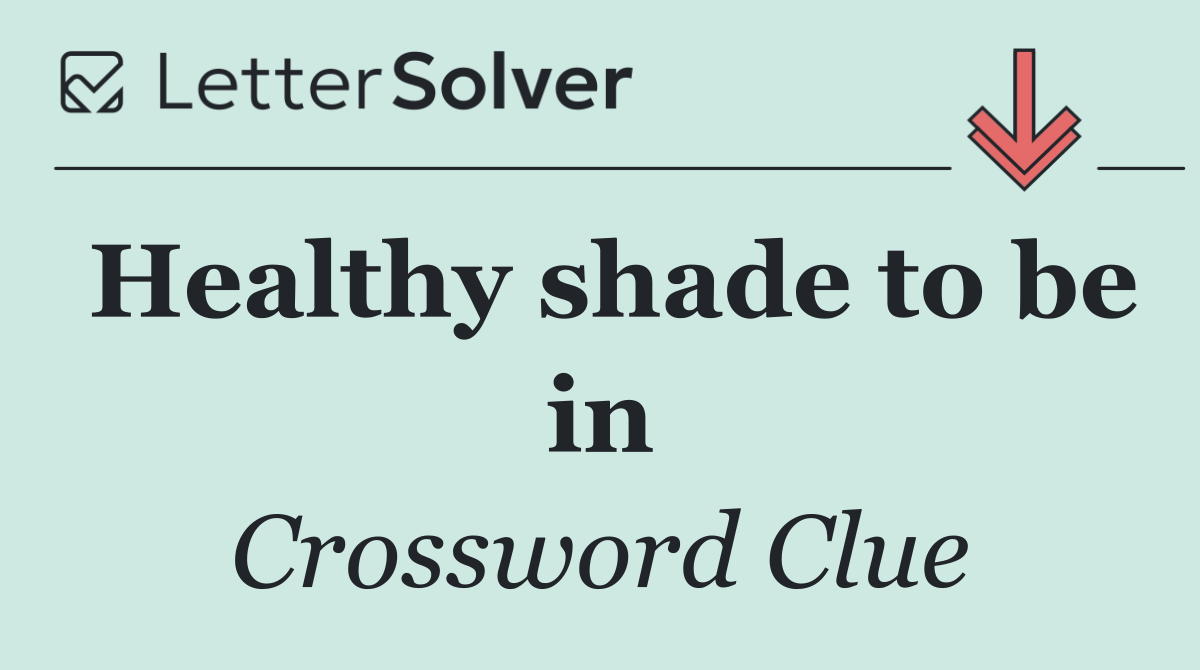 Healthy shade to be in
