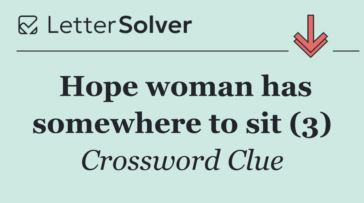 Hope woman has somewhere to sit (3)