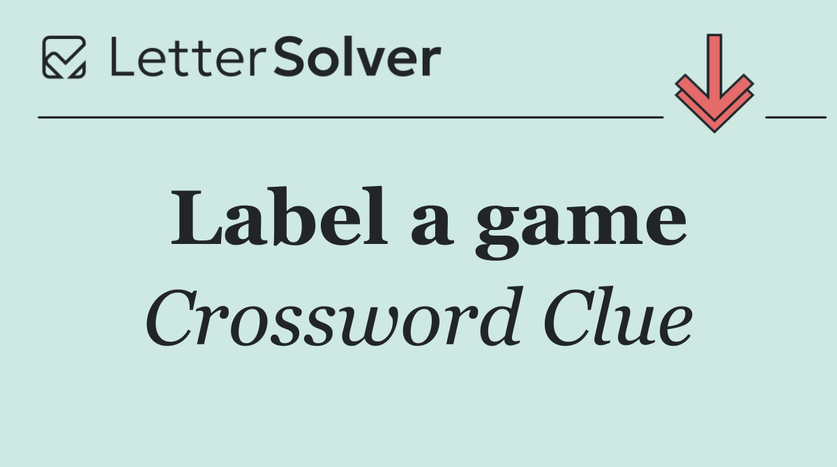 Label a game