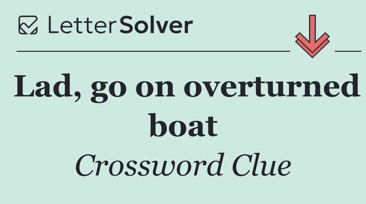 Lad, go on overturned boat