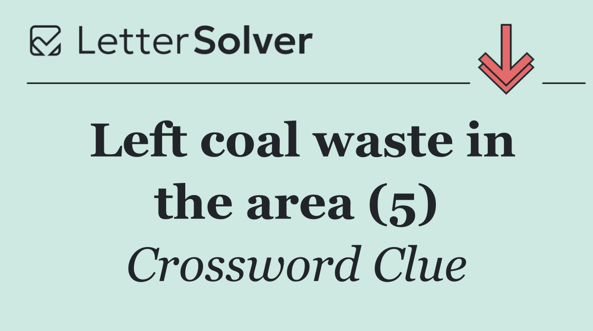 Left coal waste in the area (5)