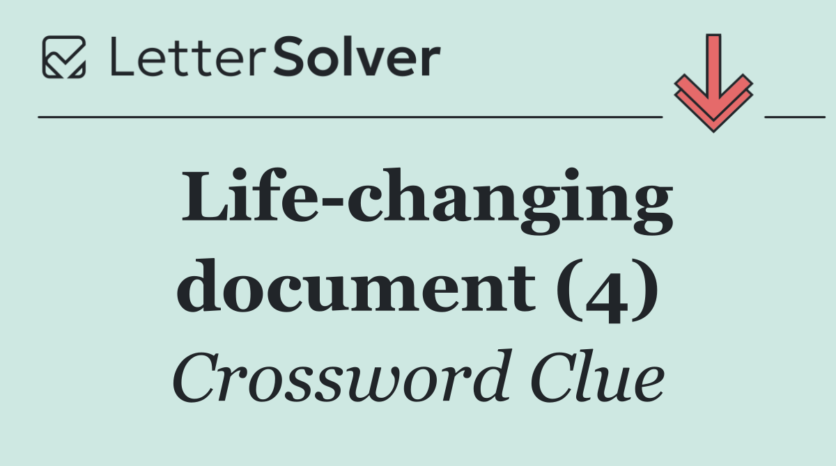 Life changing document (4)