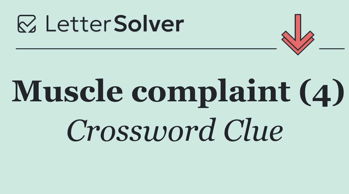Muscle complaint (4)