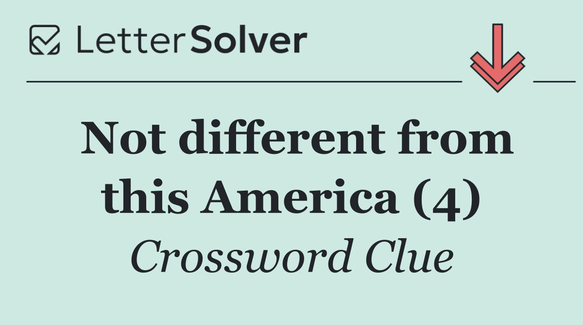 Not different from this America (4)