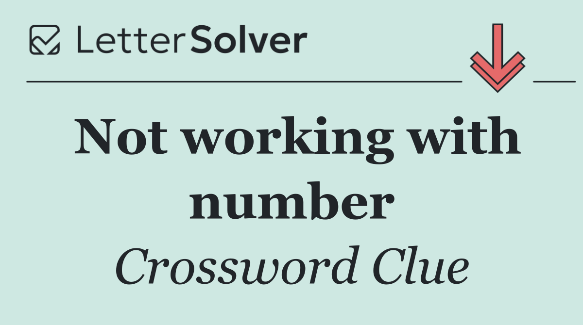 Not working with number
