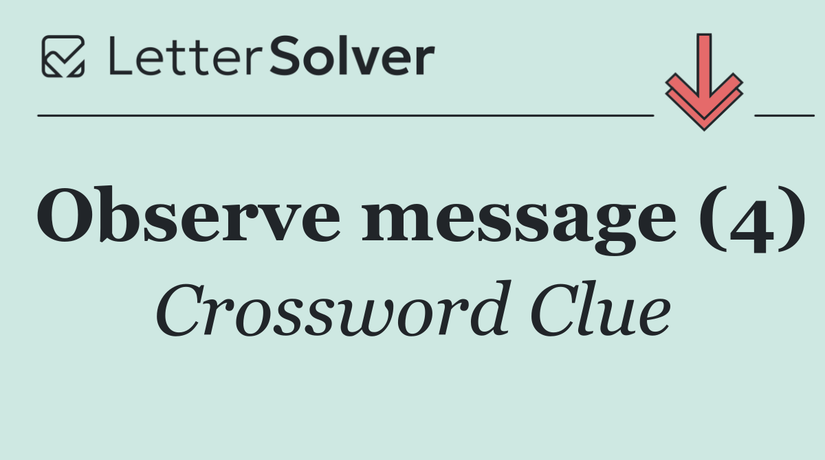 Observe message (4)