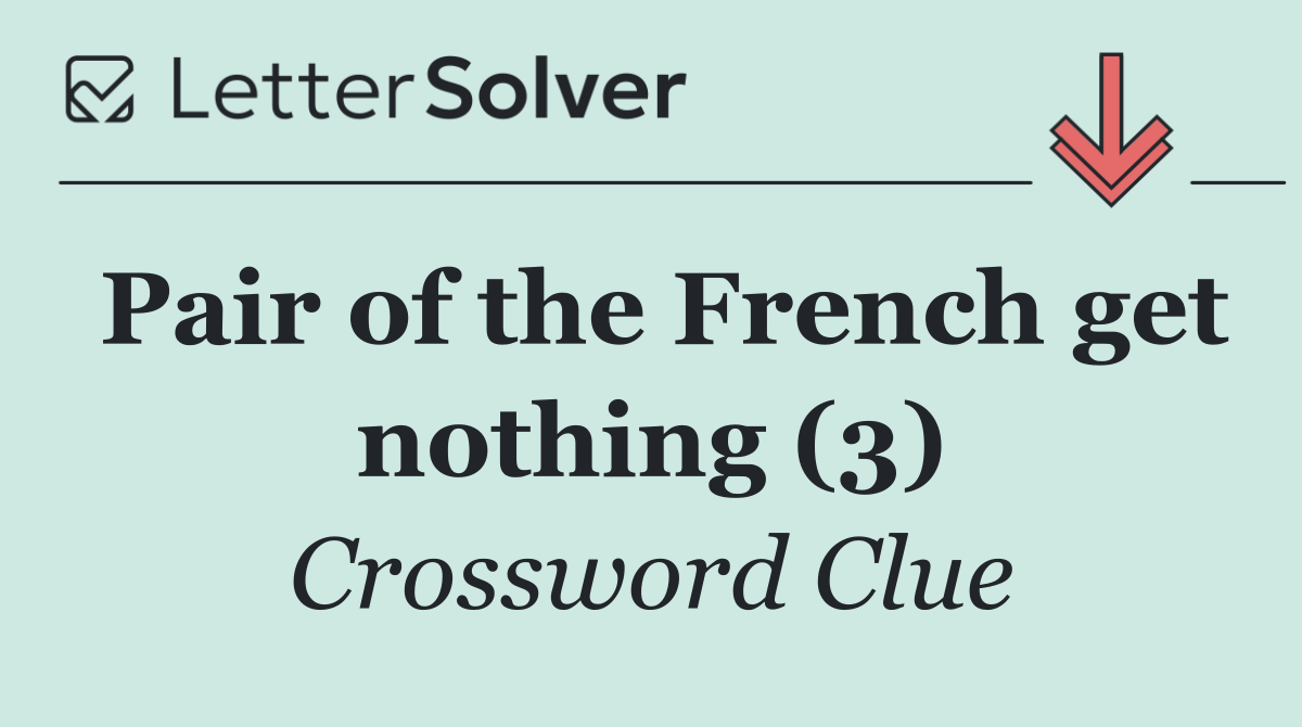 Pair of the French get nothing (3)