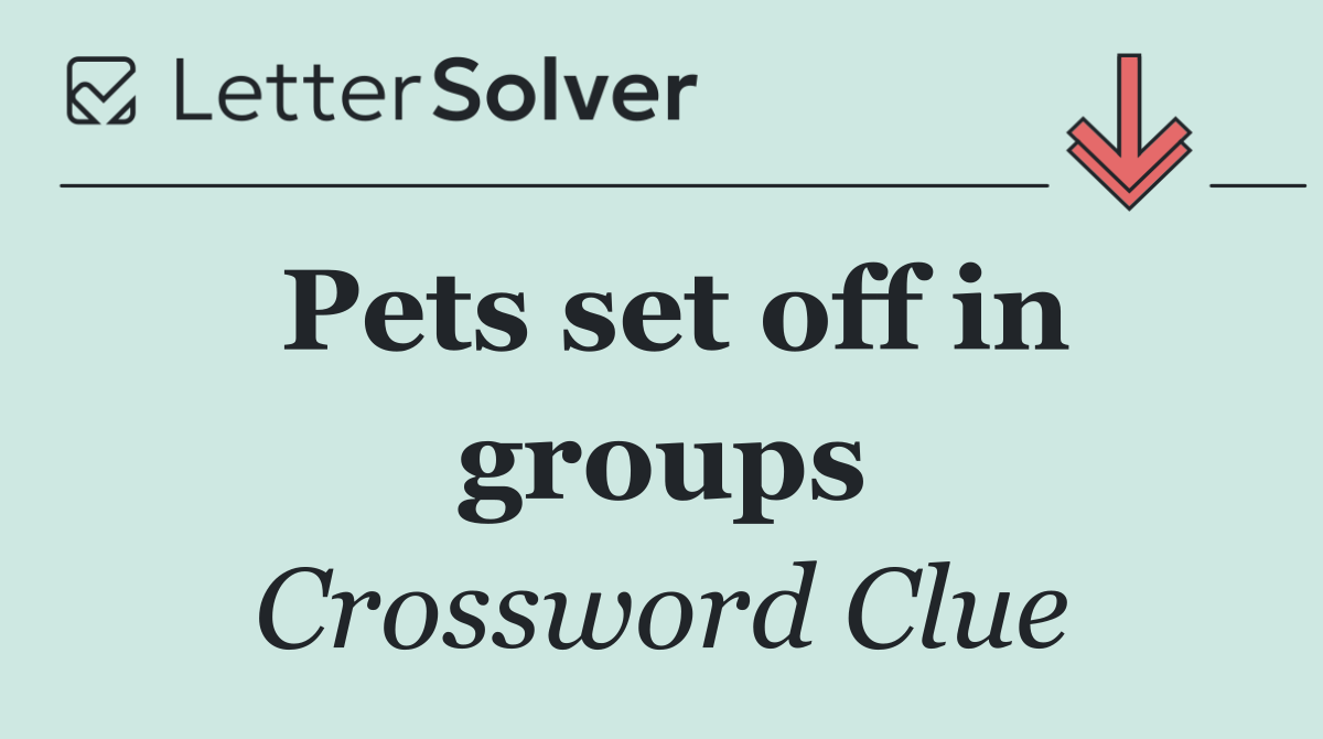 Pets set off in groups