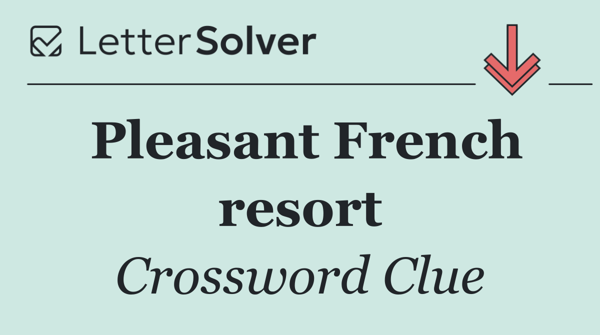 Pleasant French resort