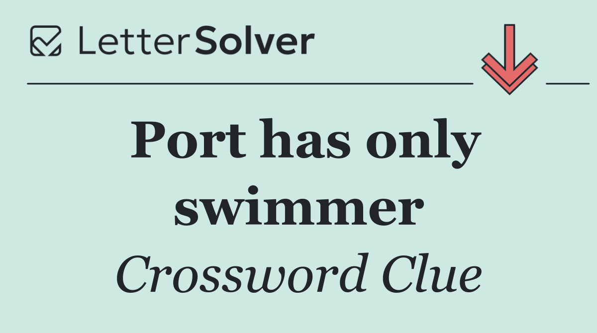 Port has only swimmer
