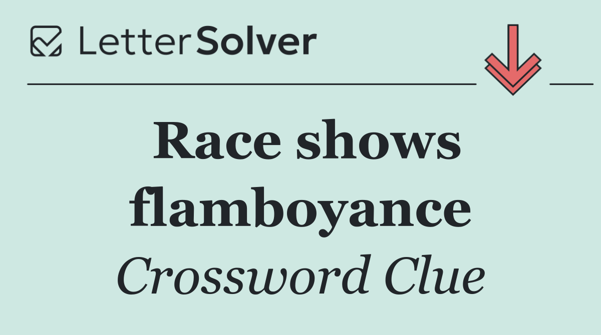 Race shows flamboyance